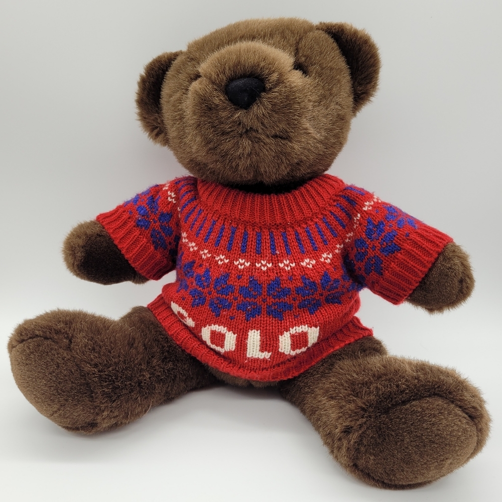 POLO RALPH LAUREN | vintage 2000 jointed knit fair isle spellout sweater teddy